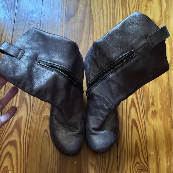 Kork-Ease Shoes - Korkease Bronze Leather Platform Boots size 9